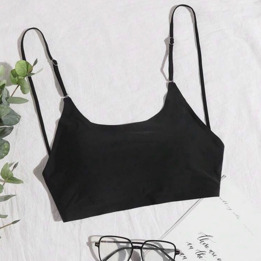 Black Backless Seamless Bra | Strappy Crisscross Adjustable | Size S | NEW